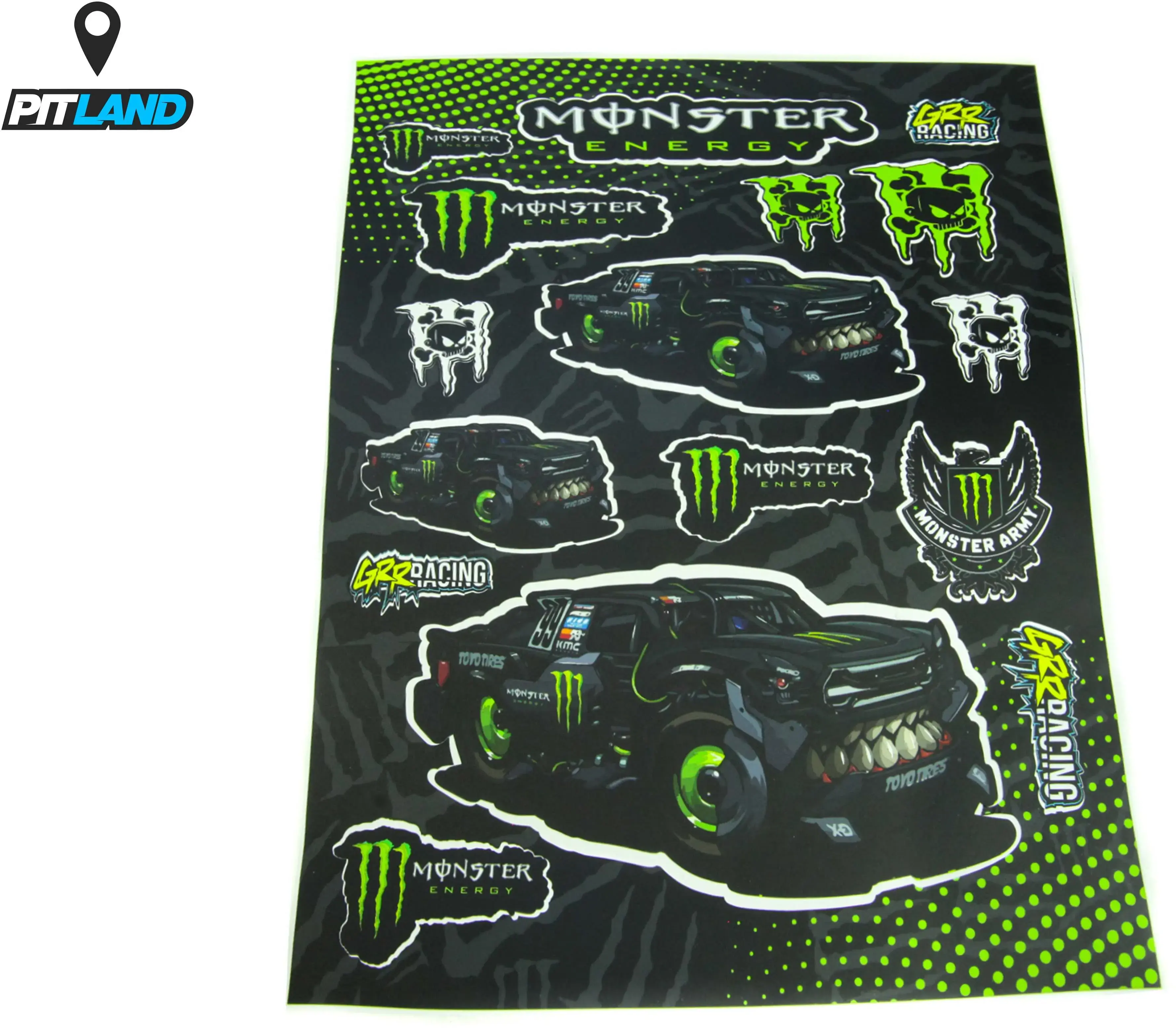 Наклейки Monster Energy green A3 винил #3