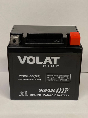 Аккумуляторная батарея 5AH Volat(YTX5L-BS) MF R+ Аккумуляторная батарея 5AH Volat(YTX5L-BS) MF R+