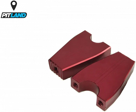Стойки руля нижние CNC тип 140MX H80мм Ф22 мм RED к-т 2шт Стойки руля нижние CNC тип 140MX H80мм Ф22 мм RED к-т 2шт