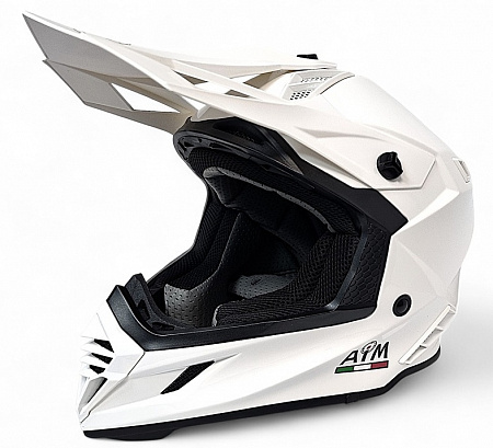 Кроссовый шлем AiM RH855 (Fiber Glass) White Glossy Кроссовый шлем AiM RH855 (Fiber Glass) White Glossy