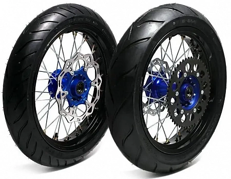 Колеса Мотард 17" (Legend, Aqua) 110/70-17, 130/70-17 (син) Колеса Мотард 17" (Legend, Aqua) 110/70-17, 130/70-17 (син)