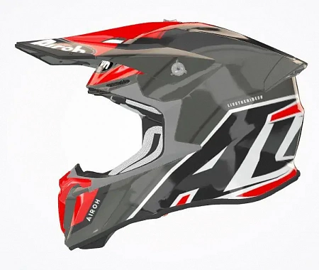 Кроссовый шлем AIROH Twist 2.0 Shaken Red Glossy