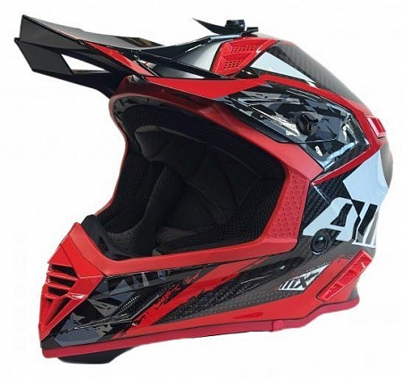 Кроссовый шлем AiM RH855 Carbon Terrain Black/Red Кроссовый шлем AiM RH855 Carbon Terrain Black/Red