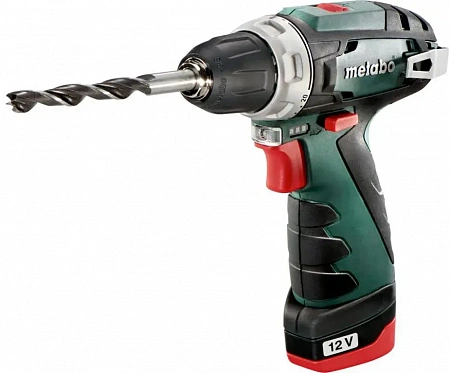 Аккумуляторный винтоверт Metabo PowerMaxx BS 12В, 2х2.0, LC12, кейс 600984500 Аккумуляторный винтоверт Metabo PowerMaxx BS 12В, 2х2.0, LC12, кейс 600984500